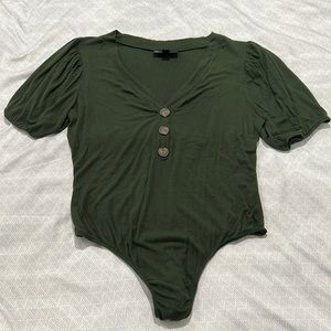 DONATED Ny&Co Green Shortsleeved Bodysuit